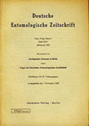 DEUTSCHE ENTOMOLOGISCHE ZEITSCHRIFT雜志封面
